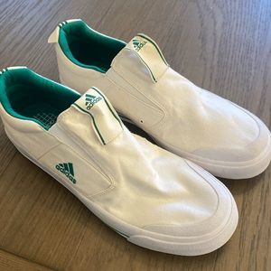 NWOT Adidas white slip on shoes